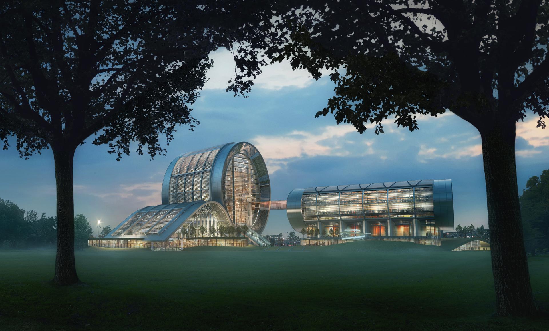 Luminous Moon-Gate: Taichung City Cultural Center