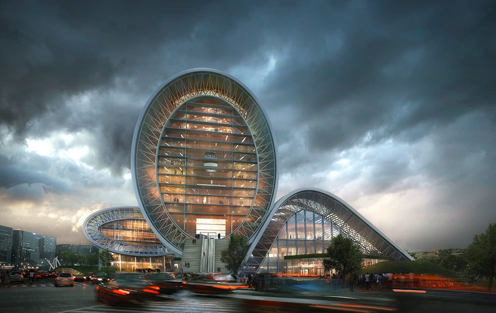 Luminous Moon-Gate: Taichung City Cultural Center - image 2
