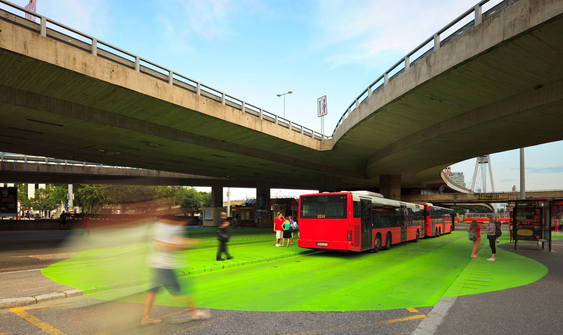 Bus terminal under the bridge - image 8
