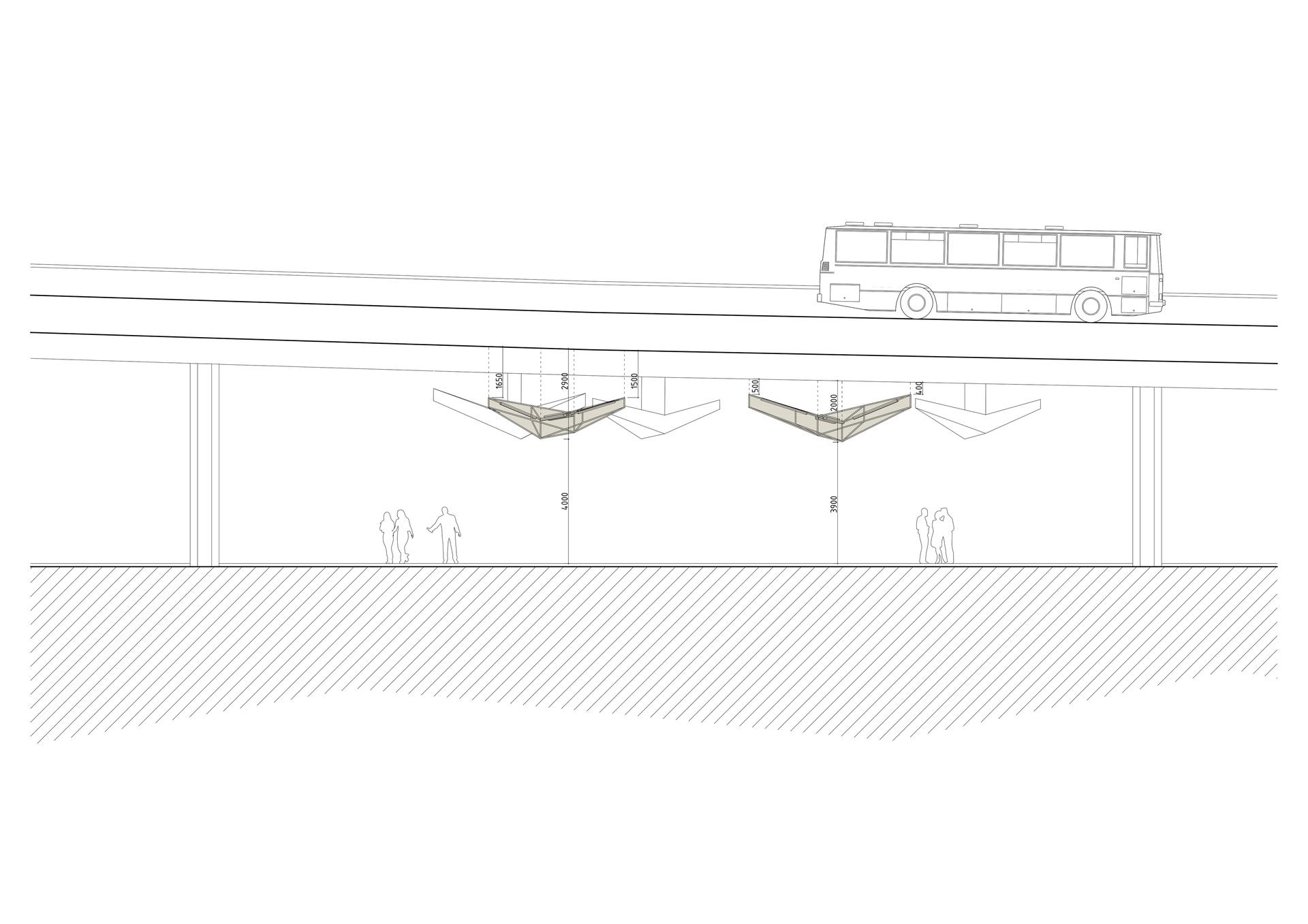 Bus terminal under the bridge - image 9