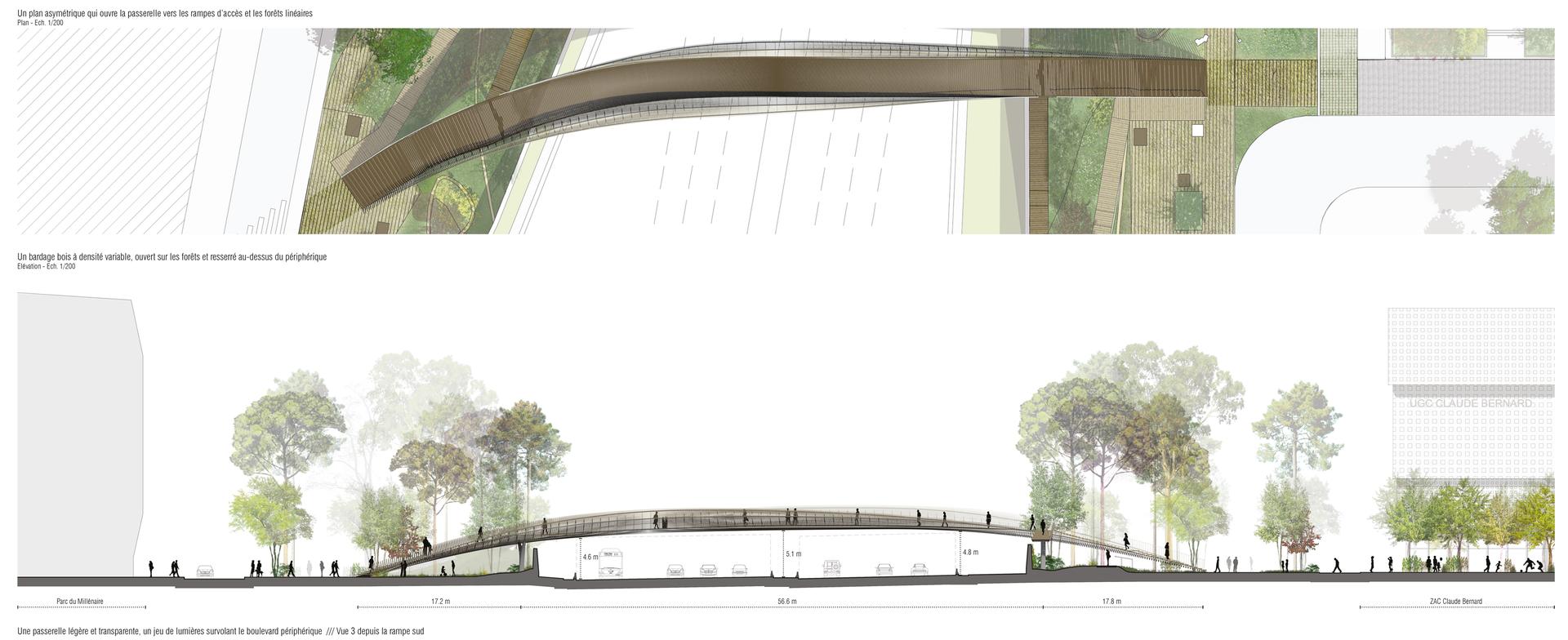Footbridge over the boulevard périphérique - image 10