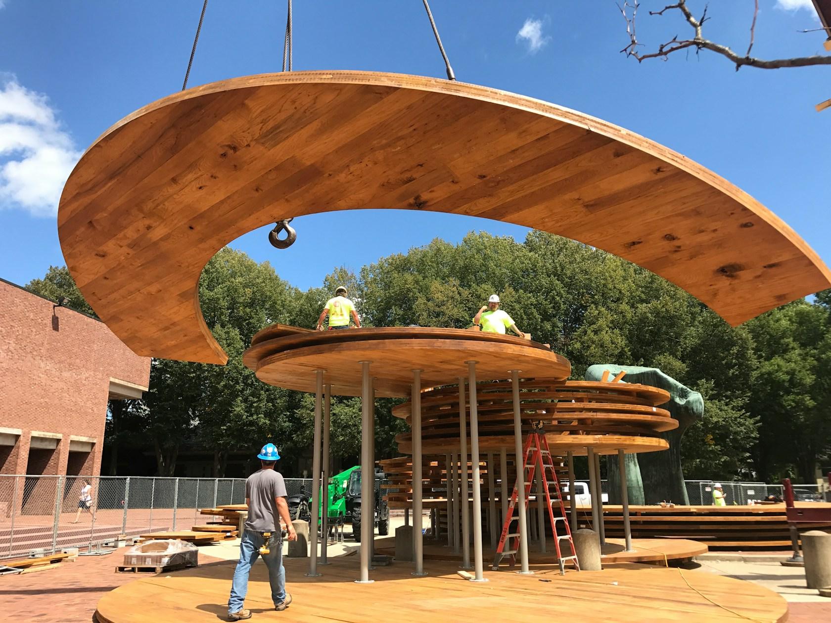 Conversation Plinth: Indiana Hardwood CLT project - image 13