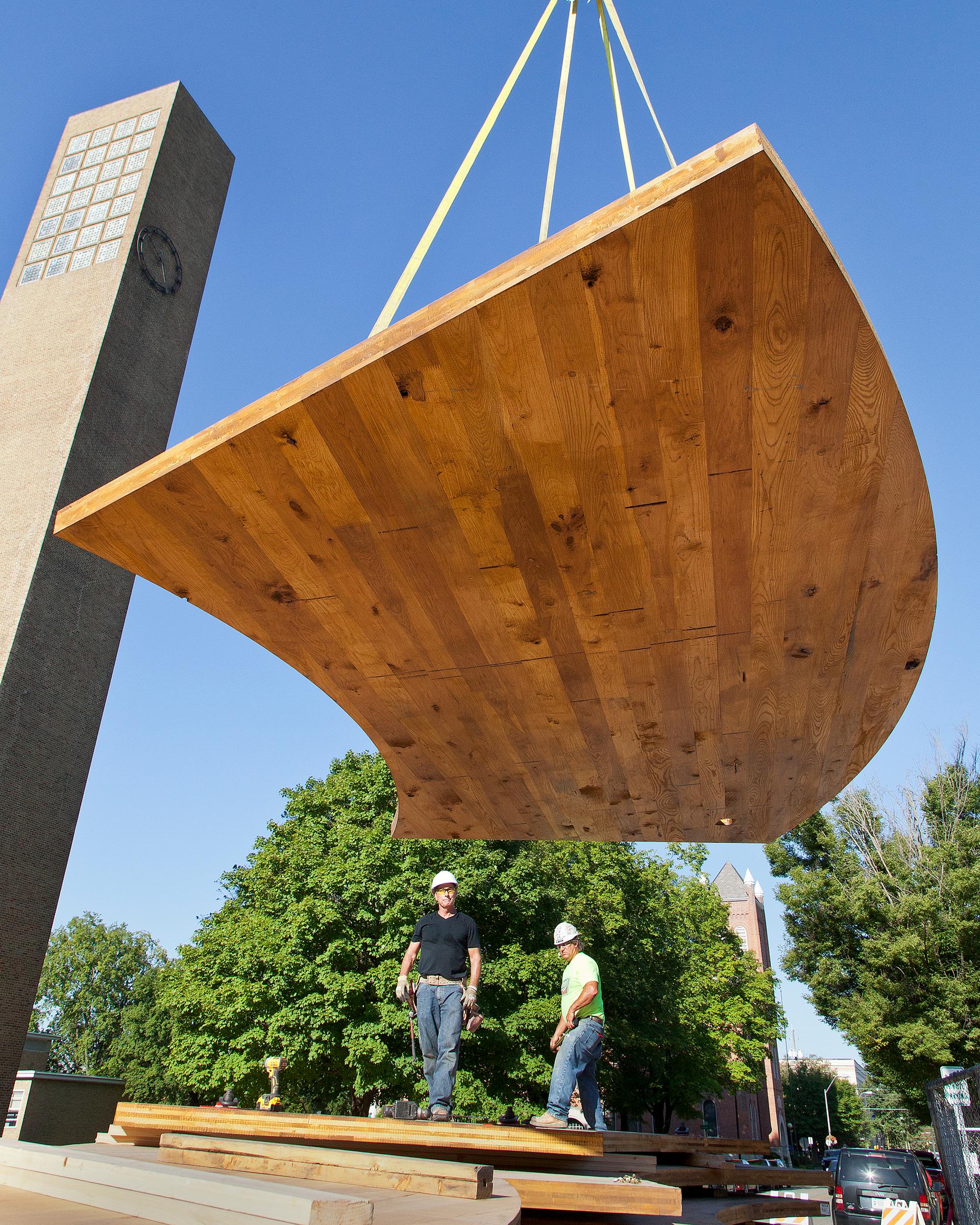Conversation Plinth: Indiana Hardwood CLT project - image 14