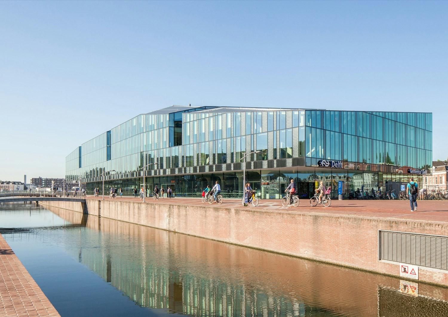 Delft City Hall and Train Station