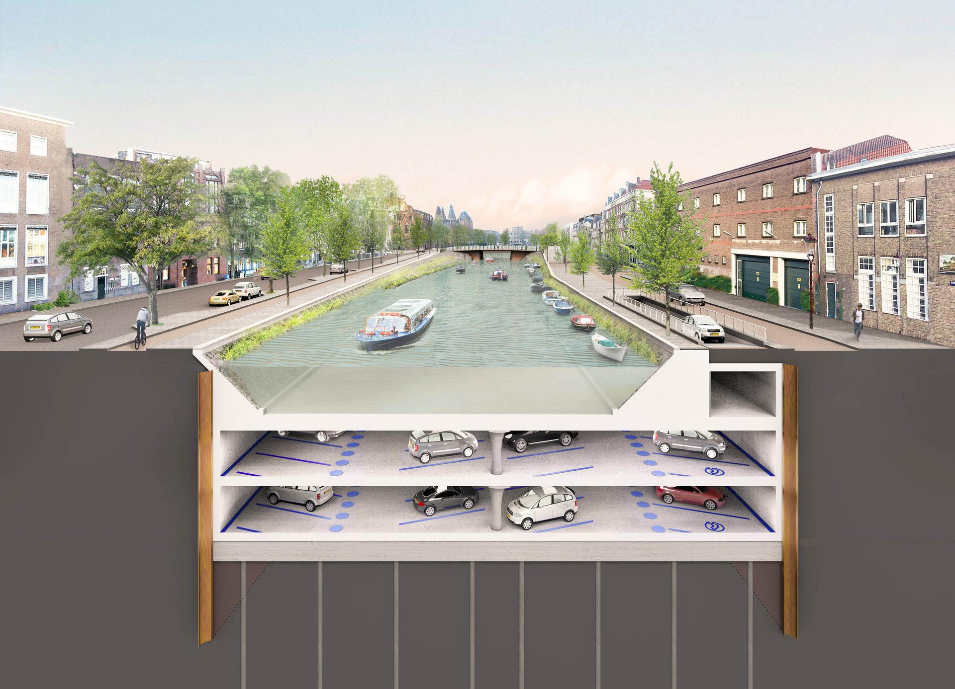 Albert Cuyp underwater parking garage, Amsterdam - image 2