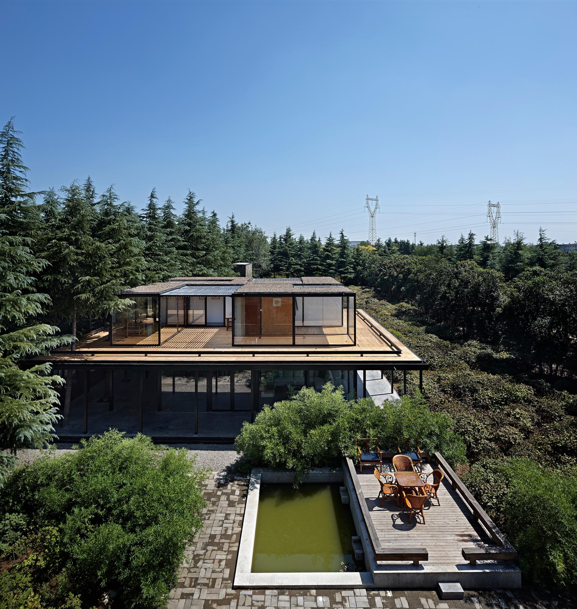 Pavilions in a Peony Garden