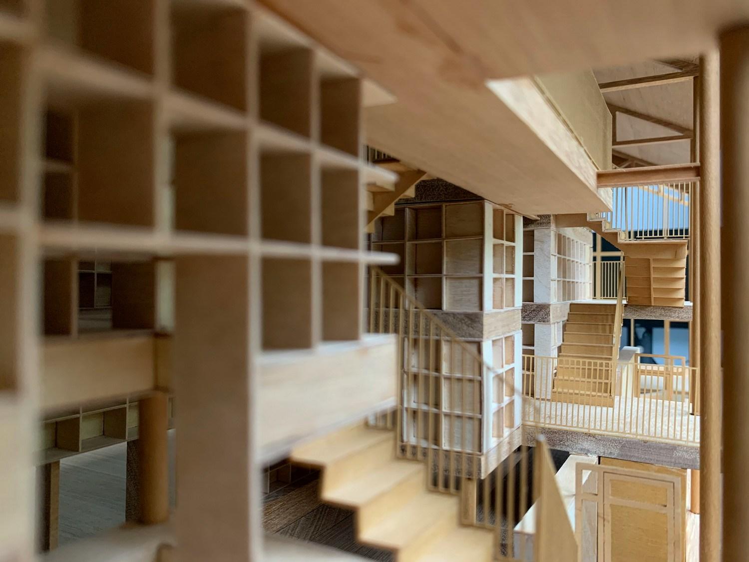 Capsule hotel in a rural library - image 48