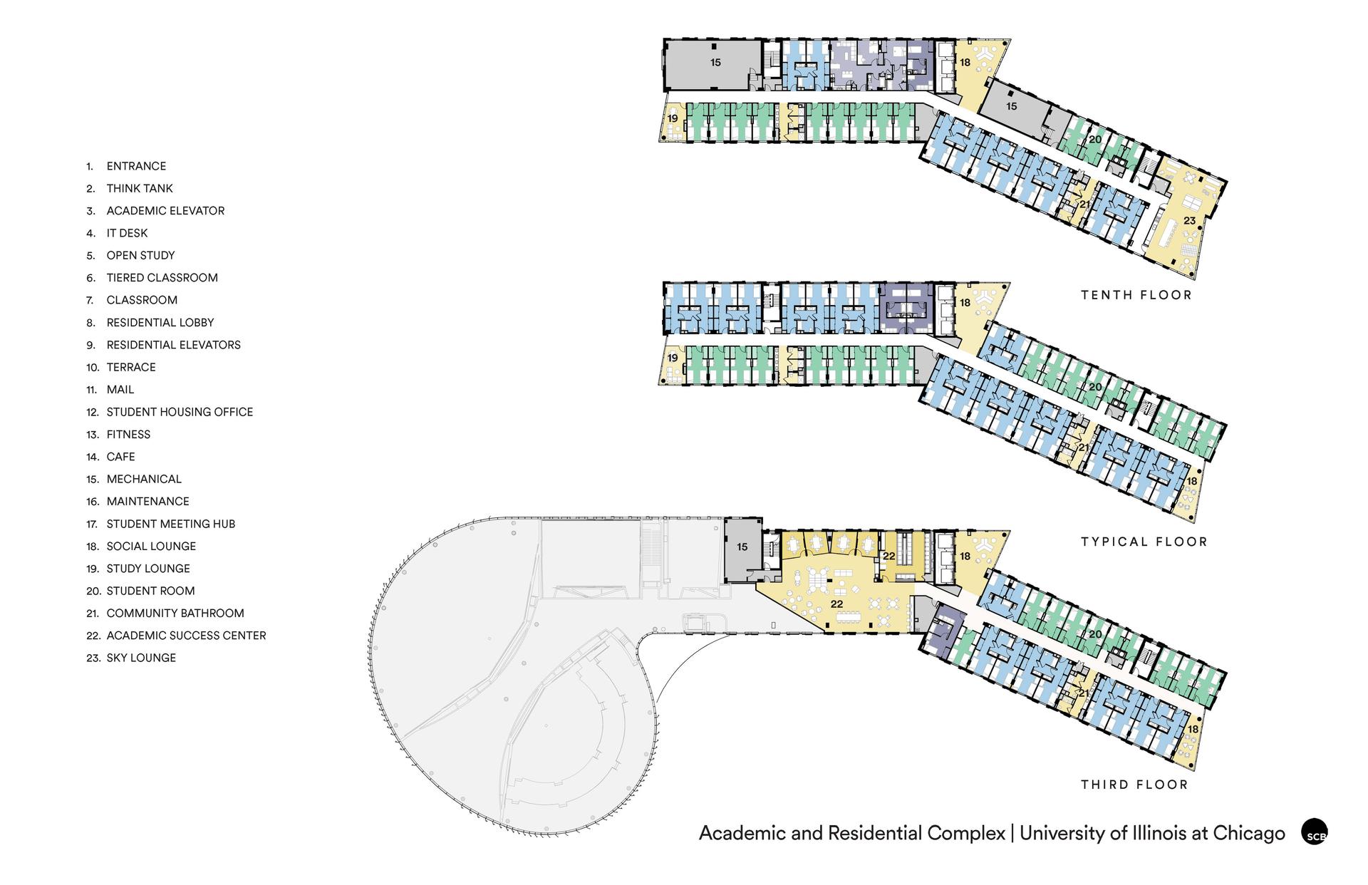Academic and Residential Complex at the University of Illinois at Chicago - image 12