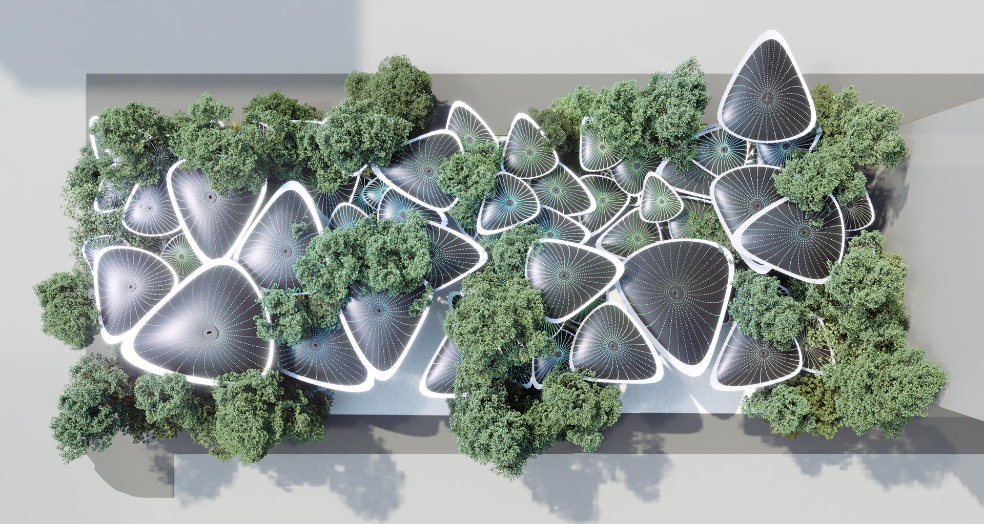 "The artificial breathing palm modular structure system", " Oasys + System"