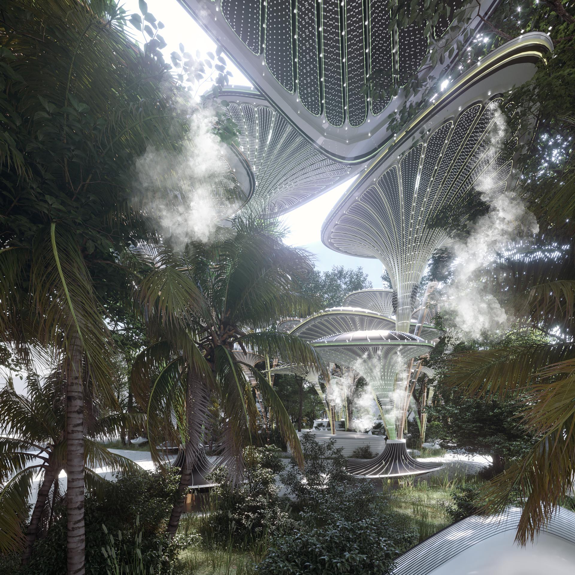"The artificial breathing palm modular structure system", " Oasys + System" - image 5