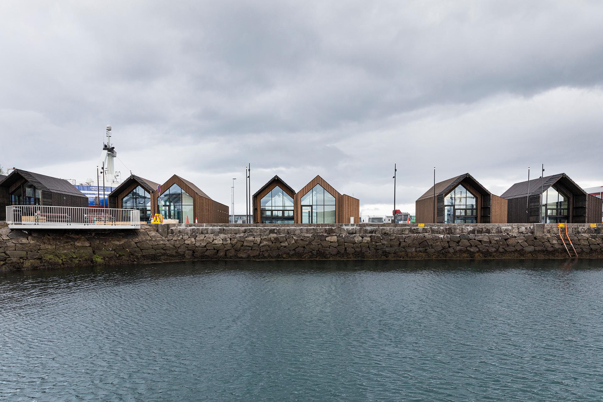Six ticket houses at the old harbour