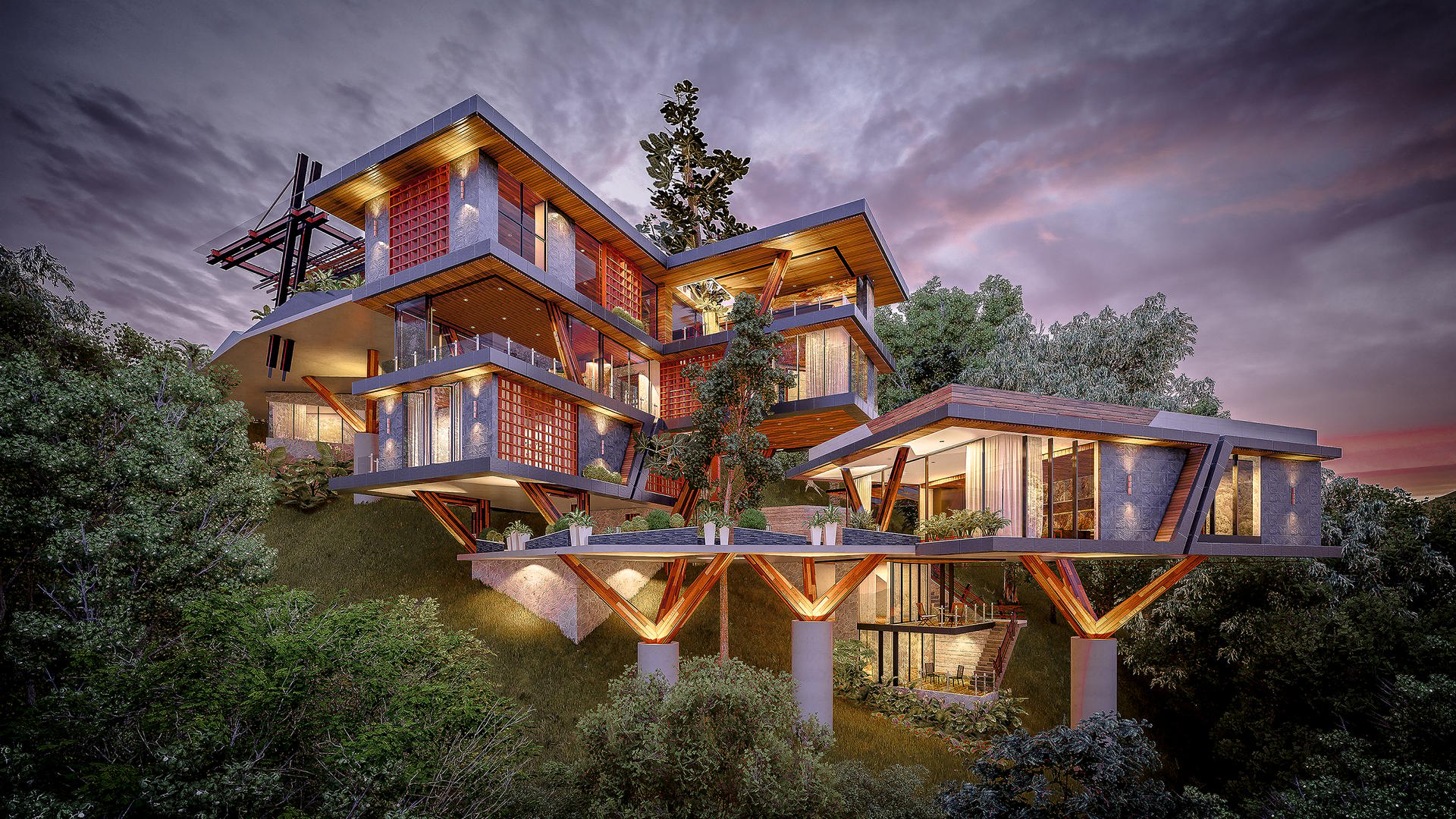 “𝗧𝗛𝗘 𝗧𝗥𝗘𝗘 𝗛𝗢𝗨𝗦𝗘” (Multi Level Residential house)