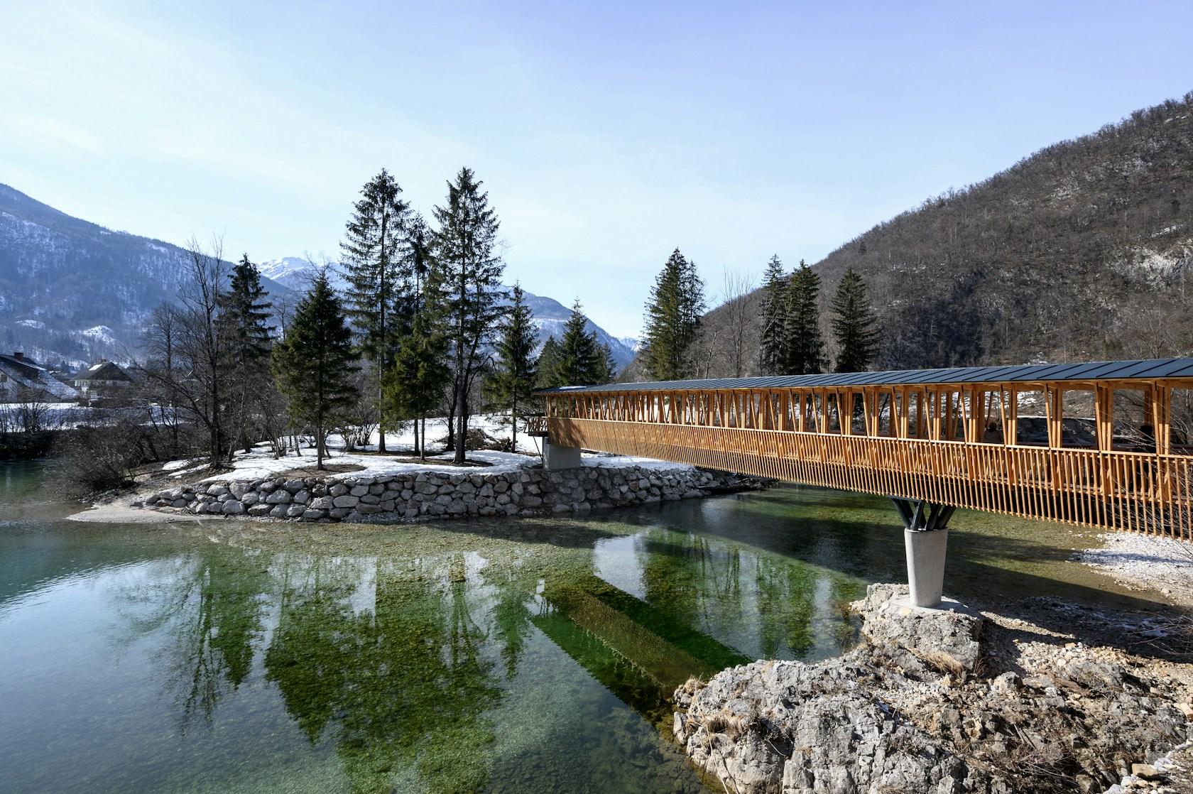 Cycling and Pedestrian Bridge in Bohinj Slovenia - image 4