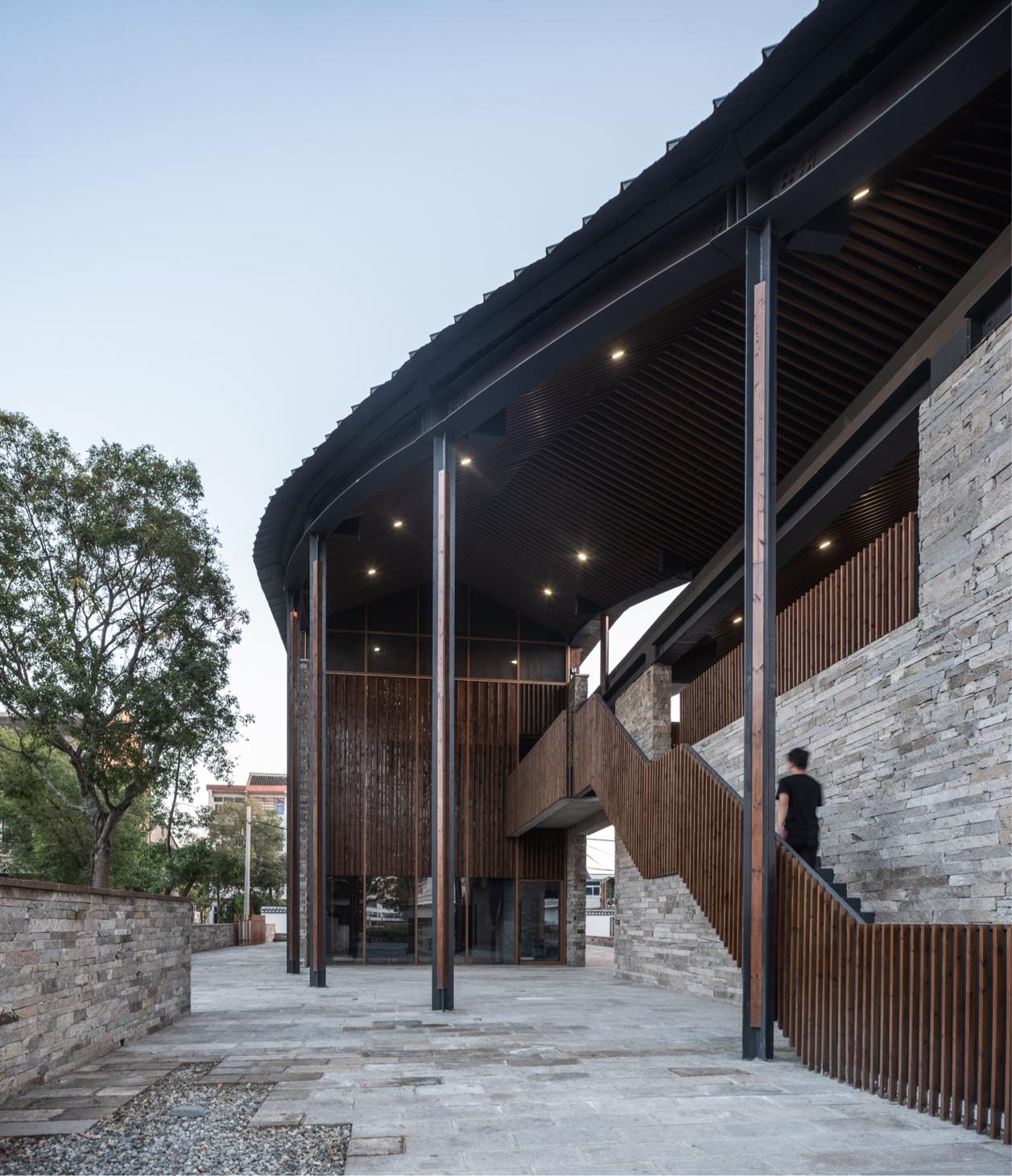 A rural settlement under a stream shape roof——The cultural auditorium of Xiaowufen Village - image 6
