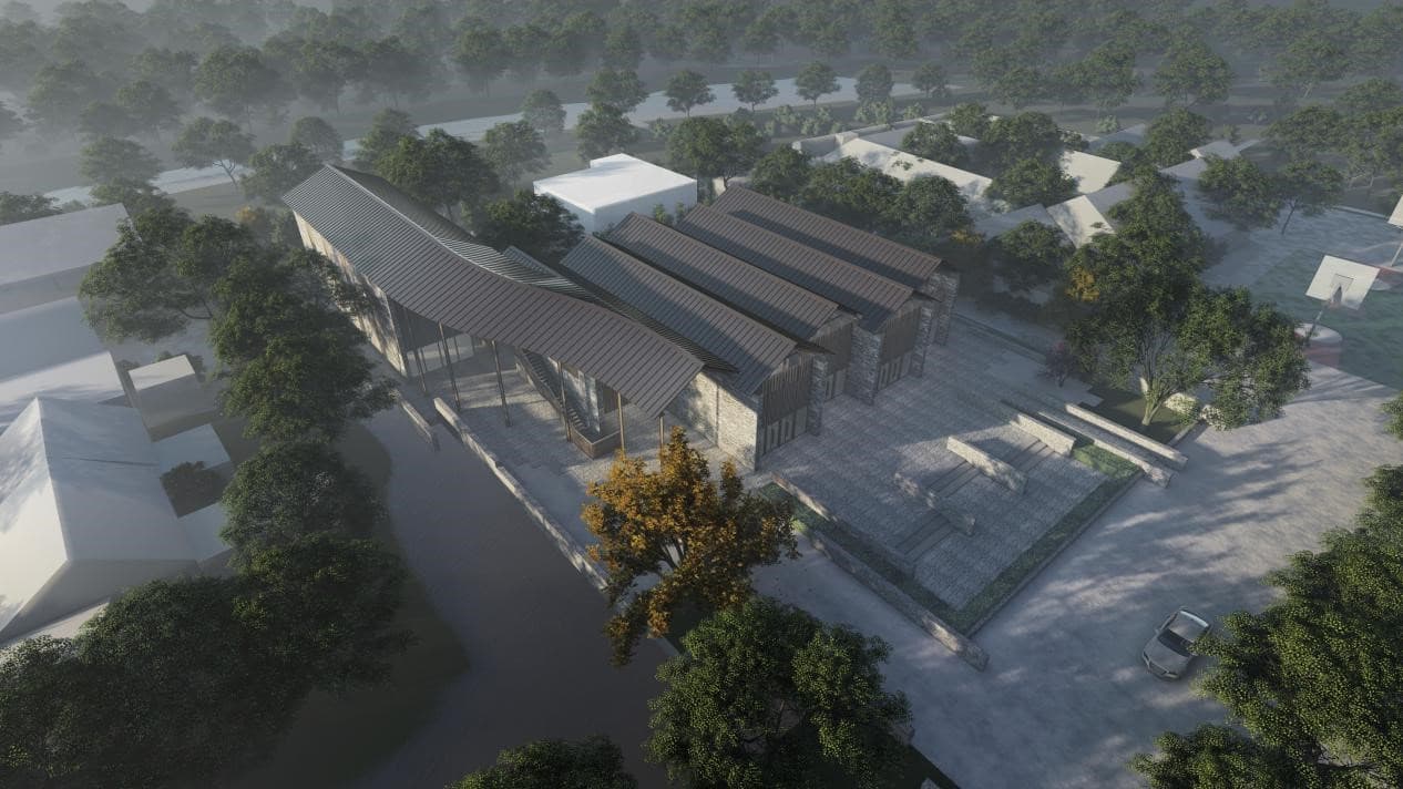 A rural settlement under a stream shape roof——The cultural auditorium of Xiaowufen Village - image 10