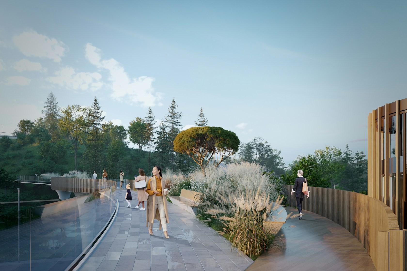 Pedestrian green bridge in Almaty - image 6