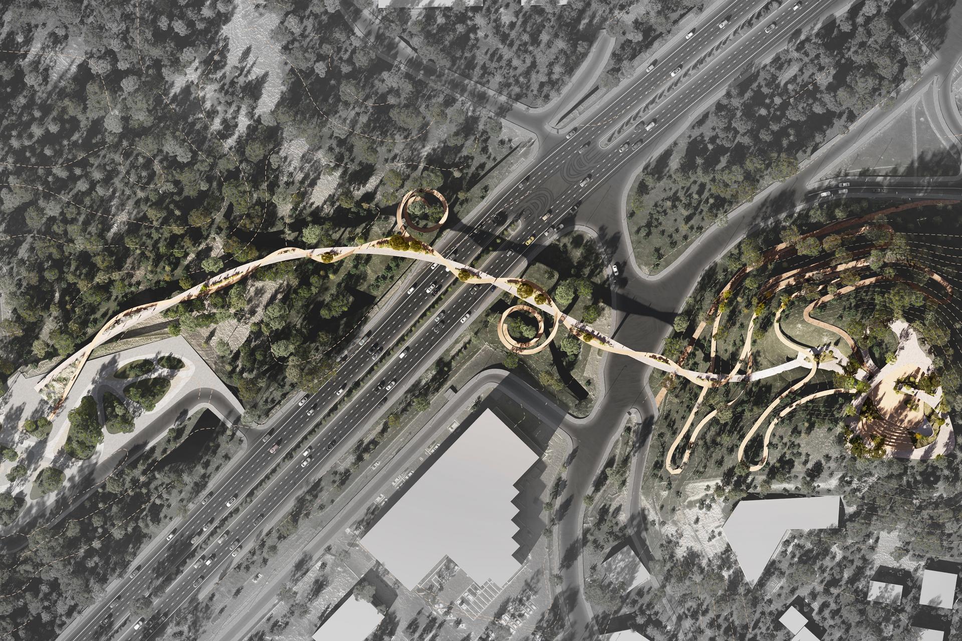Pedestrian green bridge in Almaty - image 8