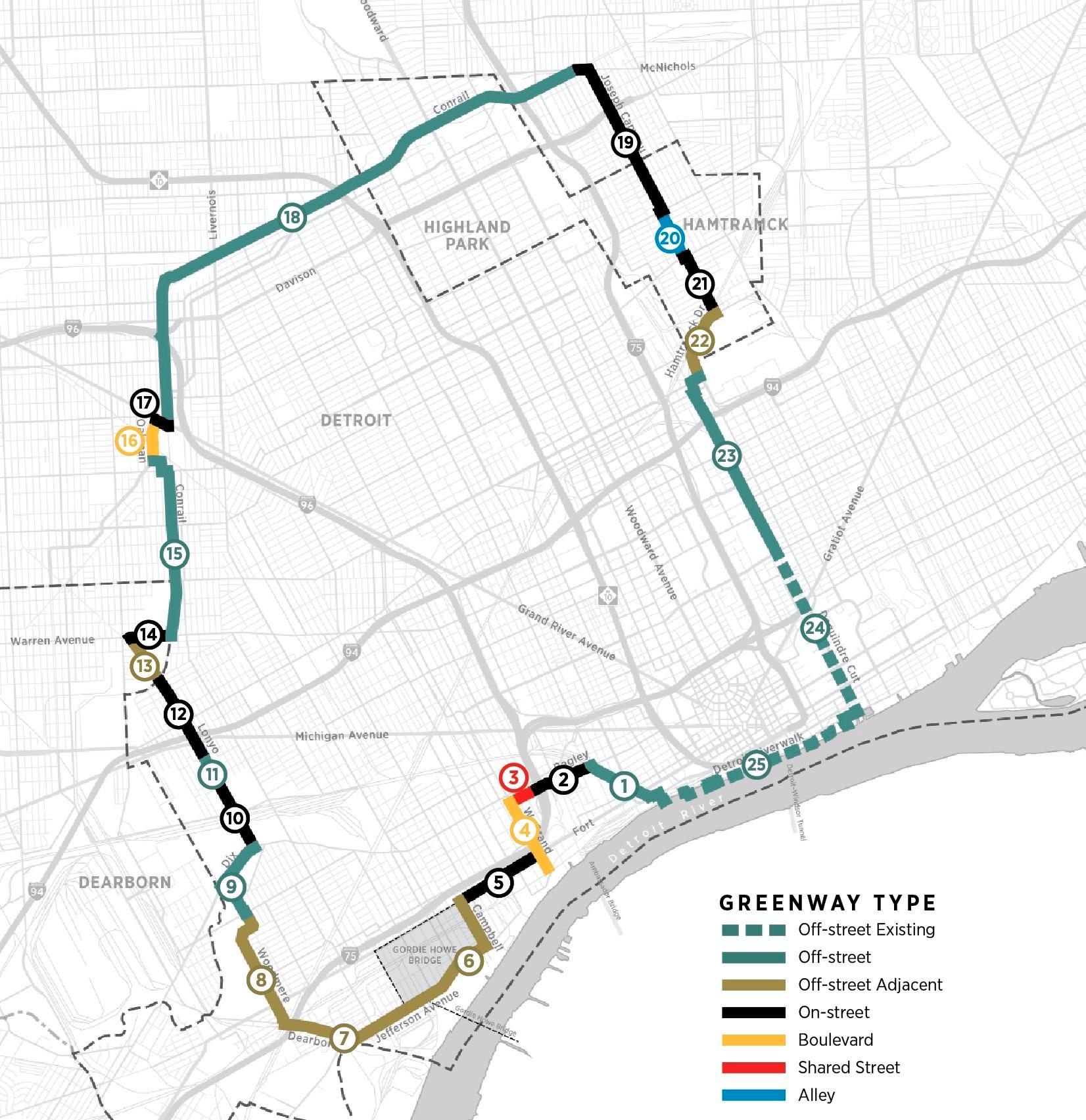 Joe Louis Greenway Framework Plan - image 3