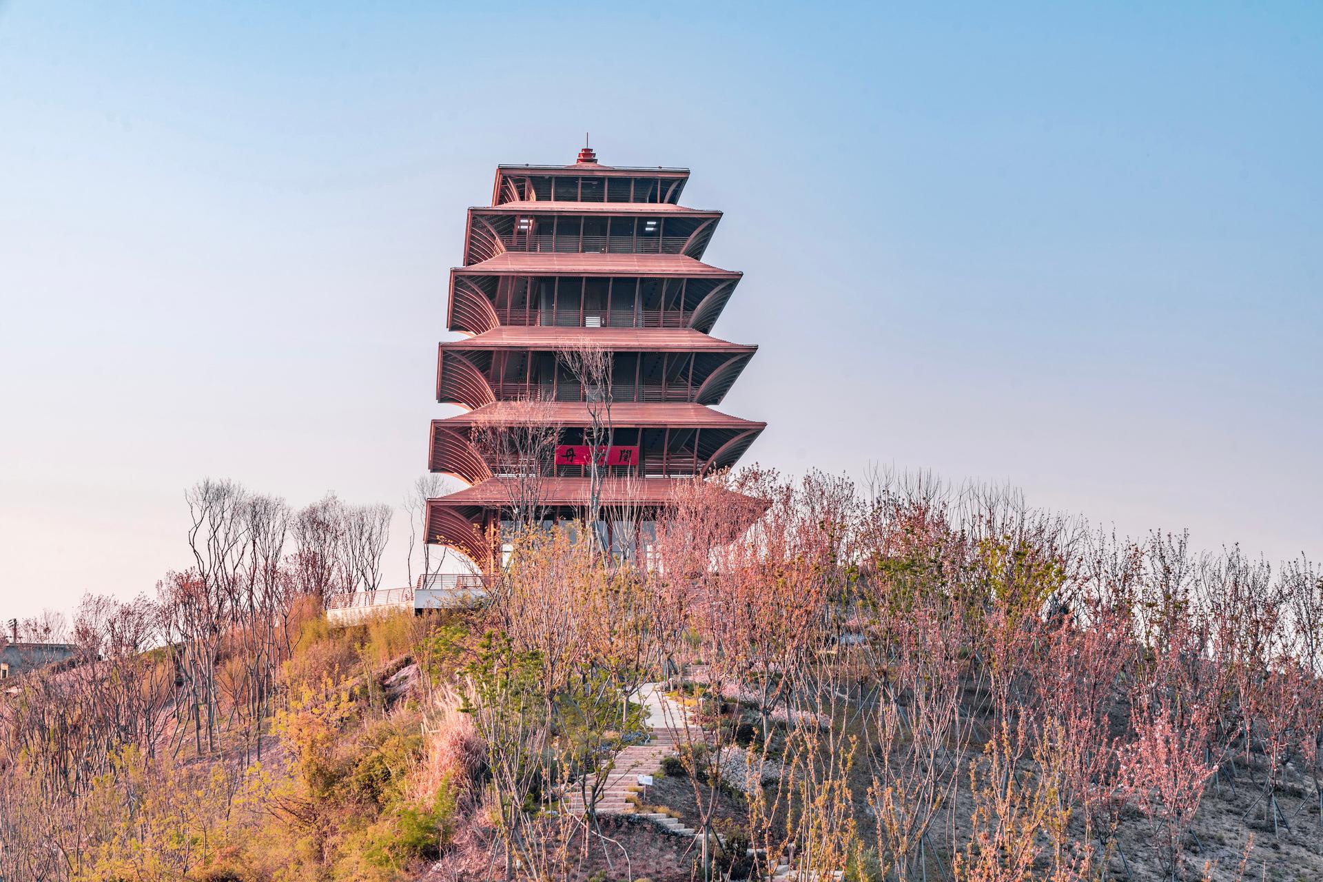 Danjing Pavilion of Longquan Mountain Urban Forest Park