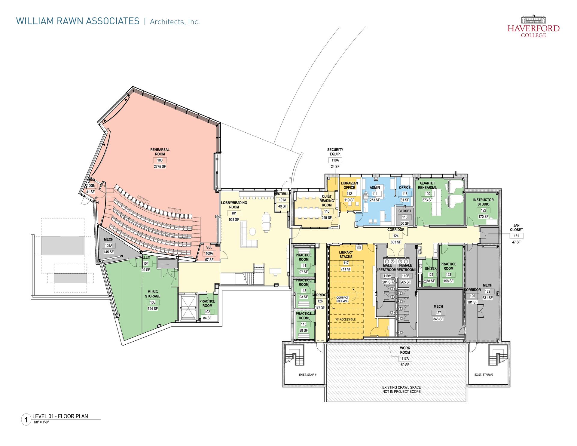 Jaharis Recital Hall and Roberts Music Building at Haverford College - image 9