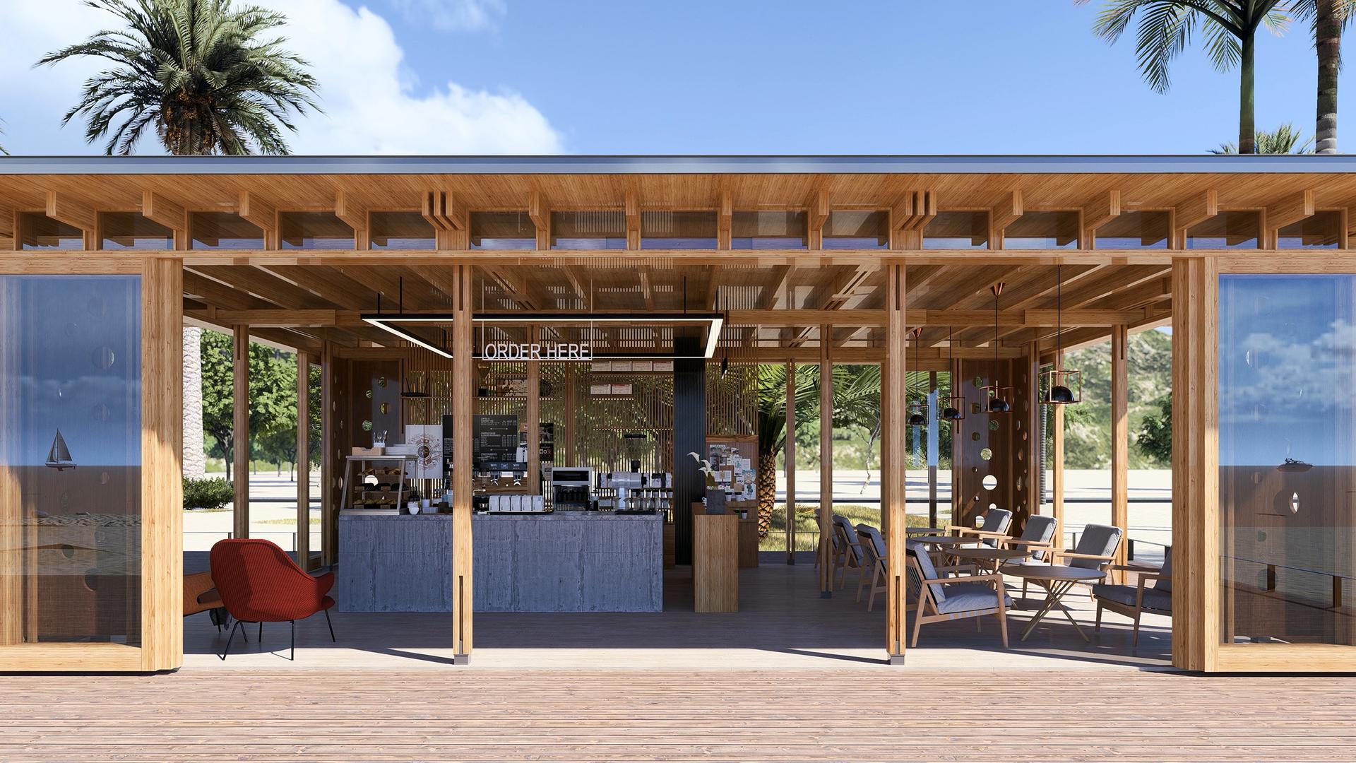 BAMBOO LAMINATED LUMBER STRUCTURE